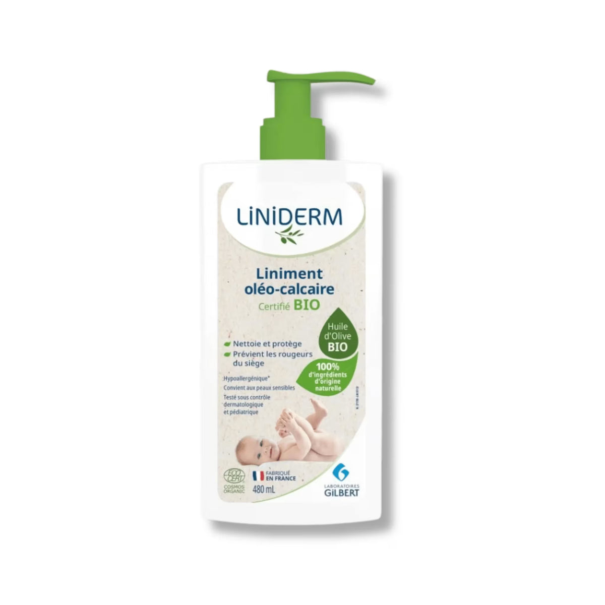 🧴 Gilbert Liniment Liniderm Oléo-Calcaire Pompe 480 ml 👶💗