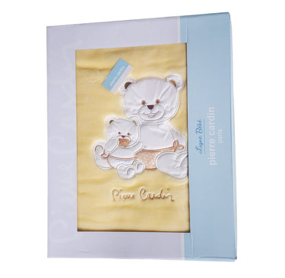 🧸 Couverture Ours 110 × 140 cm – Pierre Cardin 👶💗