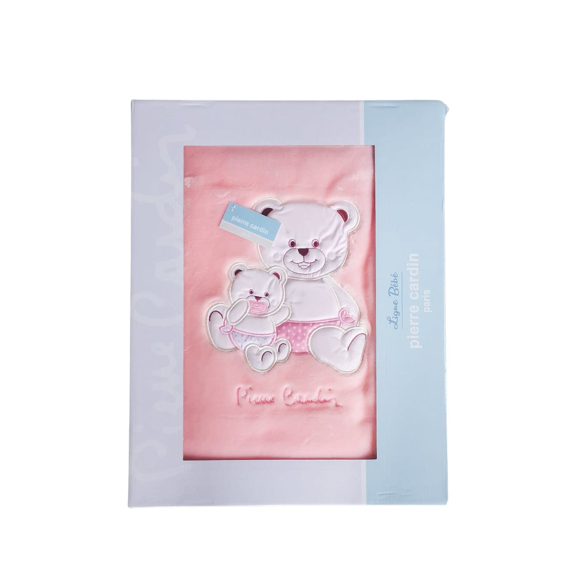 🧸 Couverture Ours 110 × 140 cm – Pierre Cardin 👶💗
