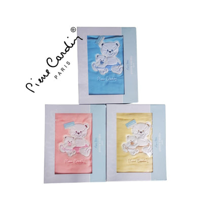 🧸 Couverture Ours 110 × 140 cm – Pierre Cardin 👶💗