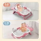 🛁 Baignoire Pliable Bébé avec Coussin de Bain et Affichage de Température 👶💗