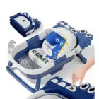 🛁 Baignoire Pliable Bébé avec Coussin de Bain et Affichage de Température 👶💗