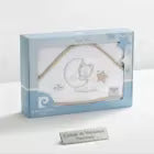 🧸 Cape de Bain Bébé 100 × 100 cm – Motif Ours et Lune – Pierre Cardin 👶💗