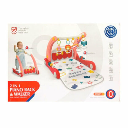 Tapis d’Éveil 2-en-1 avec Piano & Trotteur 🎹👶