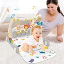 Tapis d’Éveil 2-en-1 avec Piano & Trotteur 🎹👶